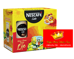 Hộp Quà Tết Cà phê uống liền NESCAFÉ Latte (Hộp 6 lon x 180 ml)